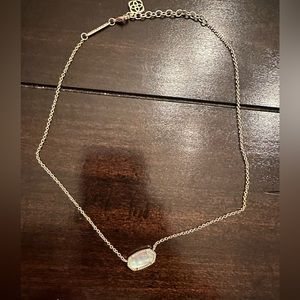 Kendra Scott Elisa Light Blue Illusion Short Necklace gold  Tone March